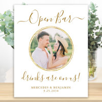 Foto Dourada Personalizada do Bar Aberto do Casame
