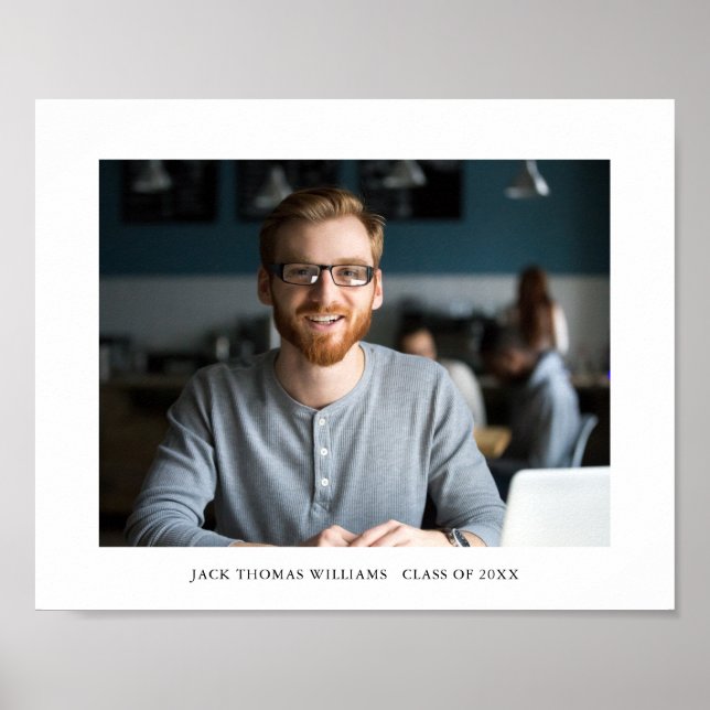 Poster Foto e nome simples do Formando moderno (Frente)