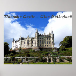 Poster Foto elegante do Castelo Dunrobin, de Sutherland