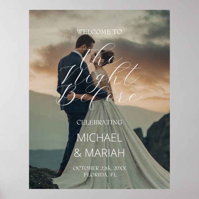 Poster Foto Elegante Na Noite Antes Do Janto De Ensaio (Frente)