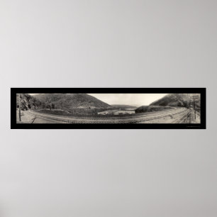 Pôster Foto em ferradura 1934 do RR da curva do PA de