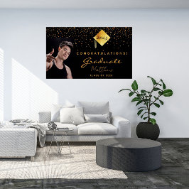 Poster Foto em ouro negro da festa de formatura 2025