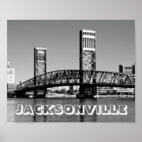 Foto em Preto e Branco da Ponte de Jacksonville Fl