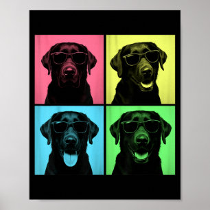 Poster Foto engraçada de Labrador Pop Art de Labrador pre