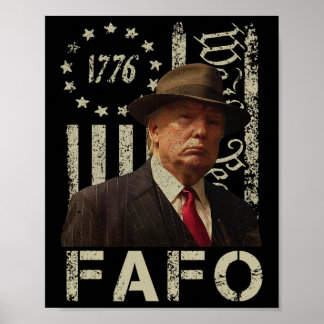 Poster Foto Fafo Trump engraçada Bandeira EUA Retro envel