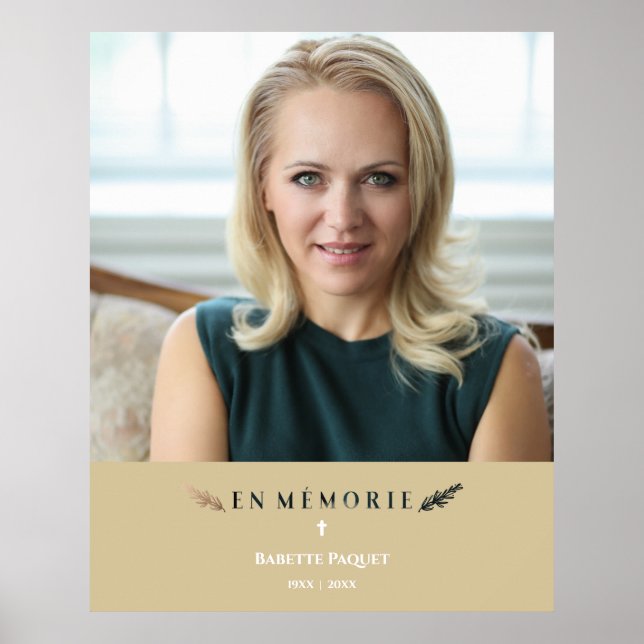 Poster Foto Francesa Minimalista Memorial Entes Queridos  (Frente)