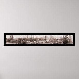 Poster Foto grande 1920 do óleo TX da produção