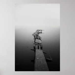 POSTER FOTO GRAYSCALE DE DOCK