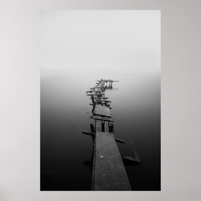 POSTER FOTO GRAYSCALE DE DOCK (Frente)