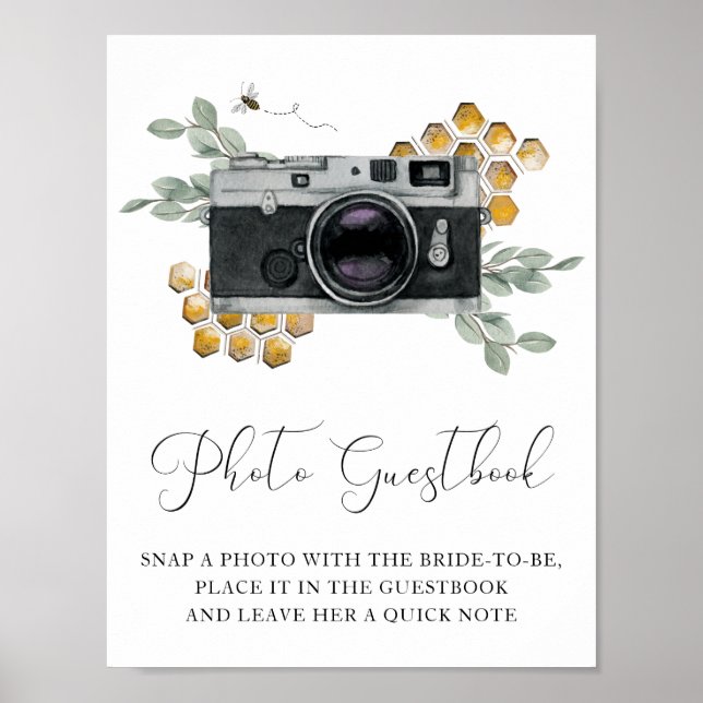 Poster Foto: Guestbook Bees e Eucalyptus Sinal (Frente)