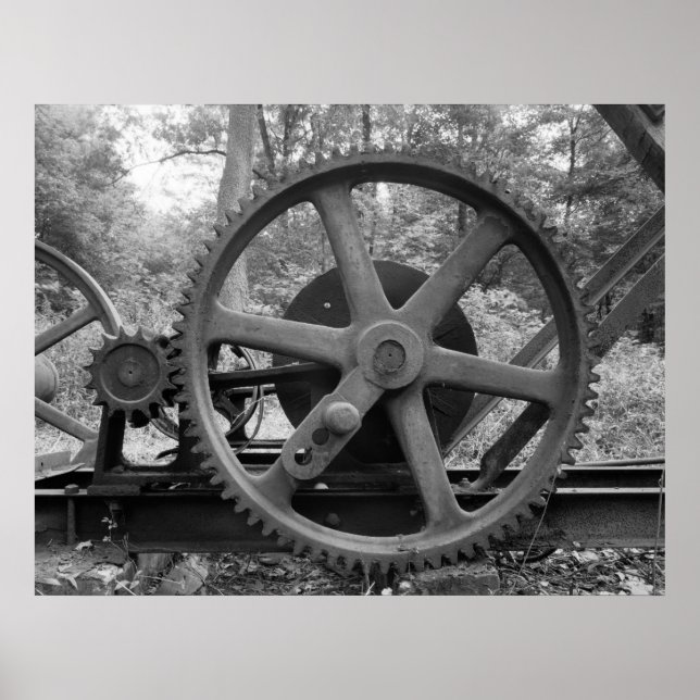 Poster Foto Industrial - Engrenagem de Redução de Tomada  (Frente)