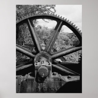 Pôster Foto industrial - Portador e engrenagem da destila
