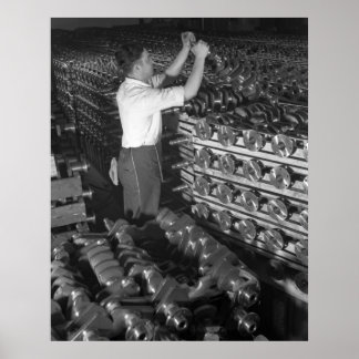 Poster Foto Industrial - SemirTrack Crankshafts WW2