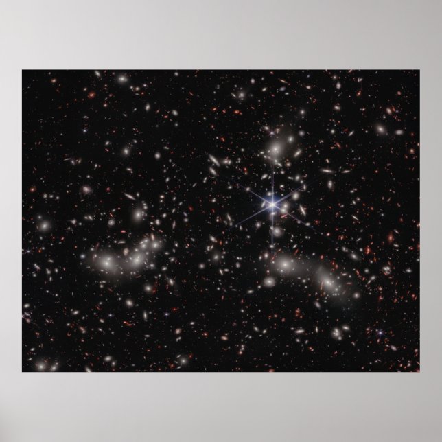 Poster Foto JWST do Cluster da Pandora (Imagem NIRCam) (Frente)