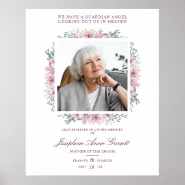 Pôster Foto Lembrança Bodas Queridos Rosa Sh