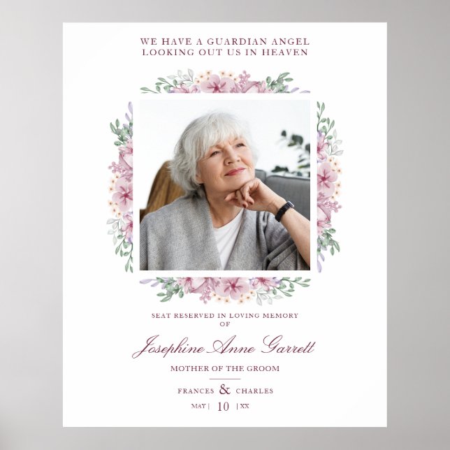 Pôster Foto Lembrança Bodas Queridos Rosa Sh (Frente)