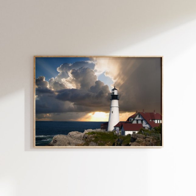 Poster Foto Maine do Farol do Portland Head (Criador carregado)