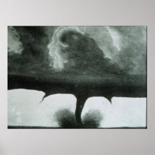 Pôster Foto mais antiga conhecida de Tornado, de 1884