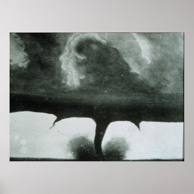 Pôster Foto mais antiga conhecida de Tornado, de 1884 (Frente)