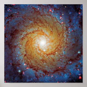 Poster Foto mais messier do espaço da galáxia 74 espira