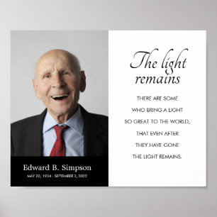 Poster Foto Memorial Fúnebre Luz Preta