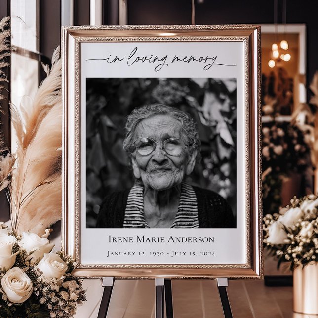 Poster Foto Memorial ou Funeral em Nossos Corações (Criador carregado)