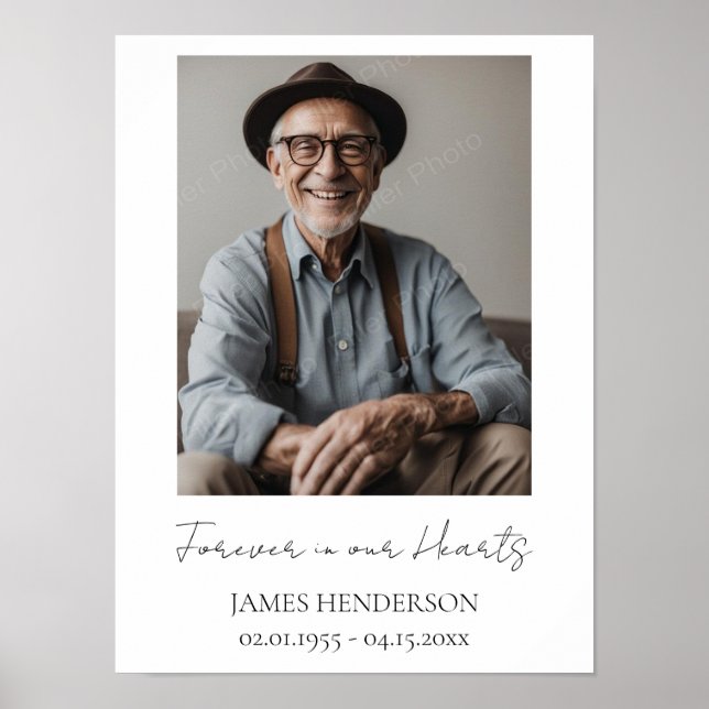 Poster Foto Memorial Simples (Frente)