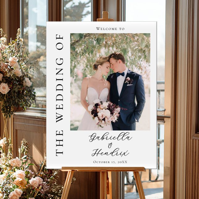 Poster Foto moderna de casamento bem-vindo (Criador carregado)