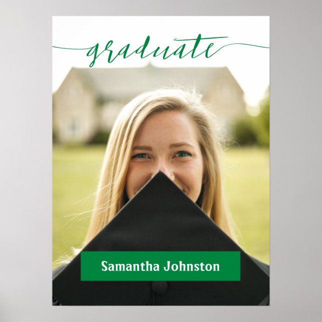 Poster Foto Moderna de Script de Formando Verde (Frente)