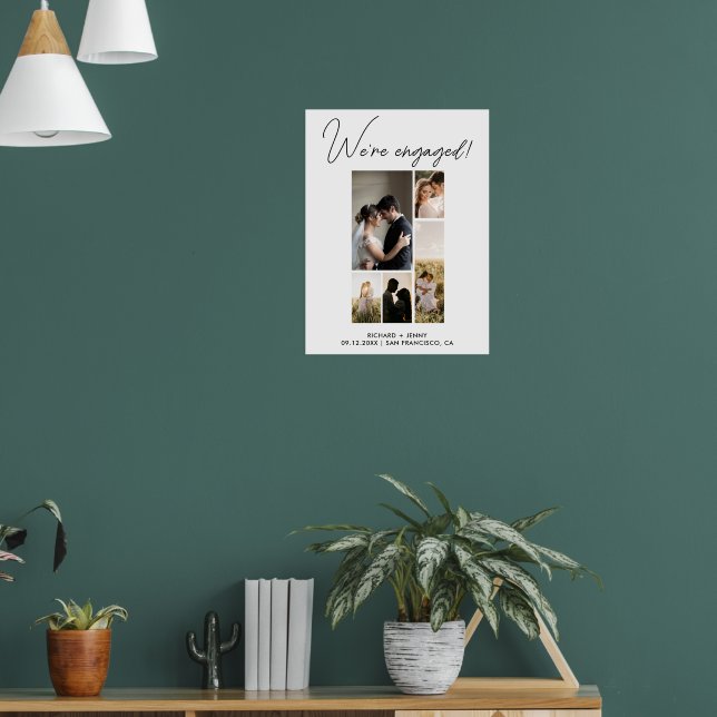 Poster Foto Moderna Estamos Comprometidos Festa de Noivad (Sala de Estar 1)