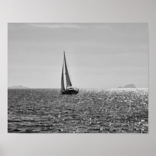 Poster Foto moderna legal do veleiro no verão
