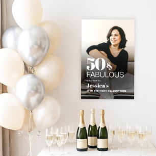 Poster Foto Moderno Elegante e Ousado de Aniversário de 5