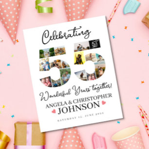 Poster foto-montagem 55º aniversário de casamento
