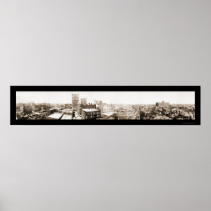 Poster Foto nova 1913 da skyline de Dallas TX