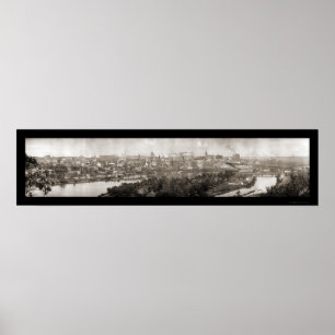 Pôster Foto panorâmico 1911 do manganês de St Paul