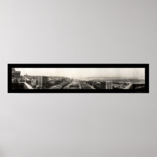 Pôster Foto panorâmico 1913 de Tacoma WA