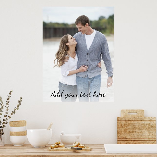 Poster Foto Personalizada Adicione Seu Texto (Cozinha)