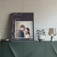 Foto personalizada azul-Marinho minimalista