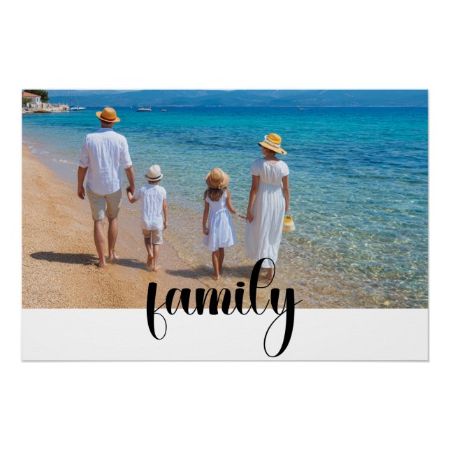 Pôster Foto personalizada da família (Frente)