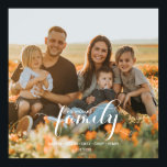Poster Foto personalizada da família e nomes personalizad<br><div class="desc">Impressão de Poster de Foto Personalizada e Nomes Personalizados,  impressas por design moderno e elegante,  que pode ser personalizado com seu texto. Veja a Design de Arte Gráfica para outros produtos que combinam com este design!</div>