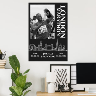 Poster Foto personalizada da medalha da Maratona de Londr