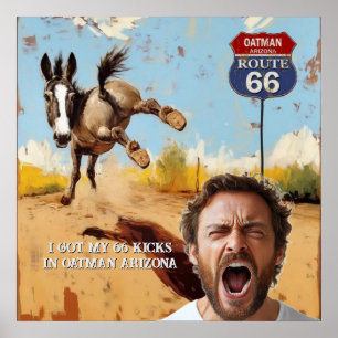 Poster Foto Personalizada da Rota 66 em Oatman