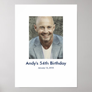 Poster Foto personalizada de 54º aniversário Sign In Part
