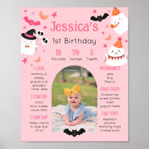 Poster Foto personalizada de aniversário cor-de-rosa assu
