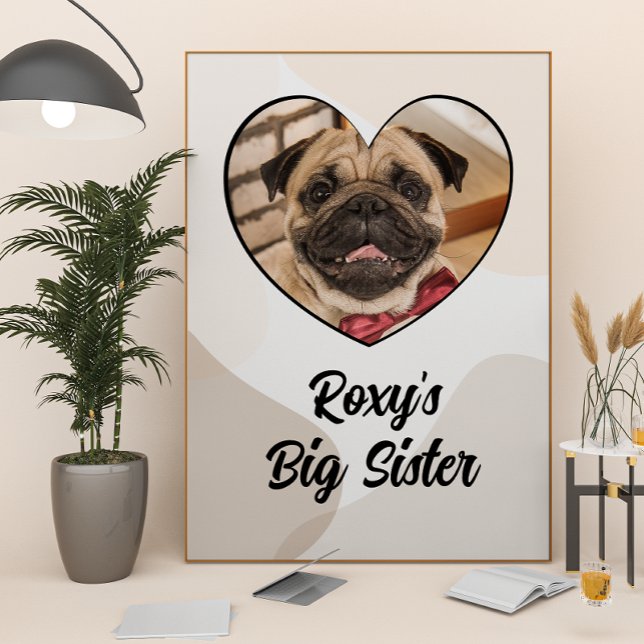 Poster Foto personalizada de cão de irmã mais velha (Criador carregado)