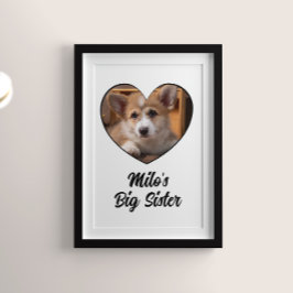 Poster Foto personalizada de irmã mais velha do cão