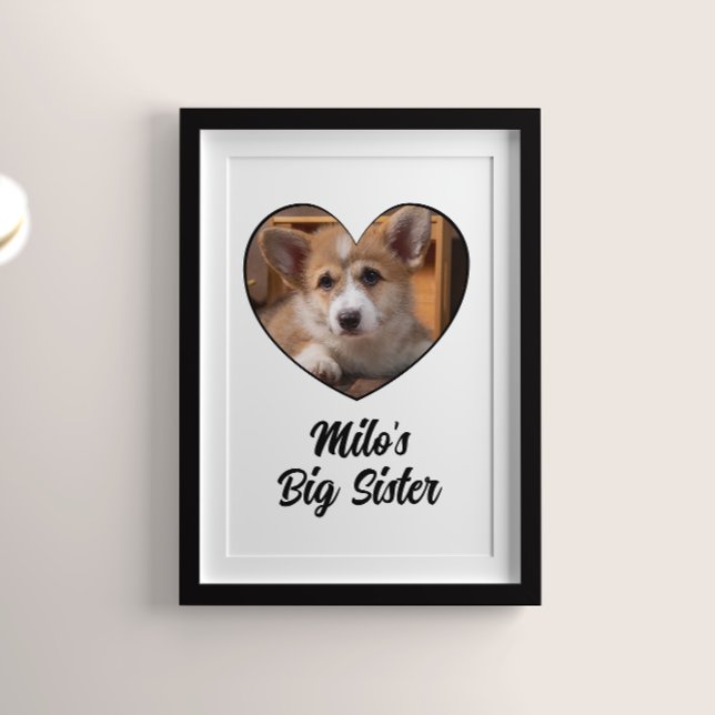 Poster Foto personalizada de irmã mais velha do cão (Criador carregado)