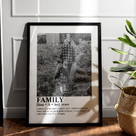 Poster Foto Personalizada de Mensagem de Retrato da Famíl