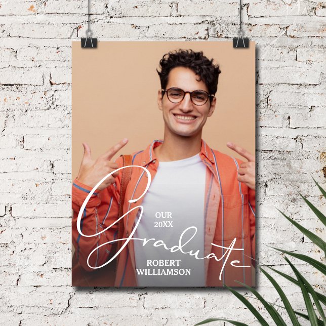 Poster Foto personalizada de script de Formando (Personalized Graduate Script Photo Poster, INSTANT DOWNLOAD and/or PRINTED)