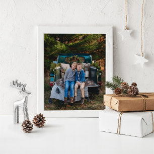 Poster Foto personalizada do feriado de inverno da famíli